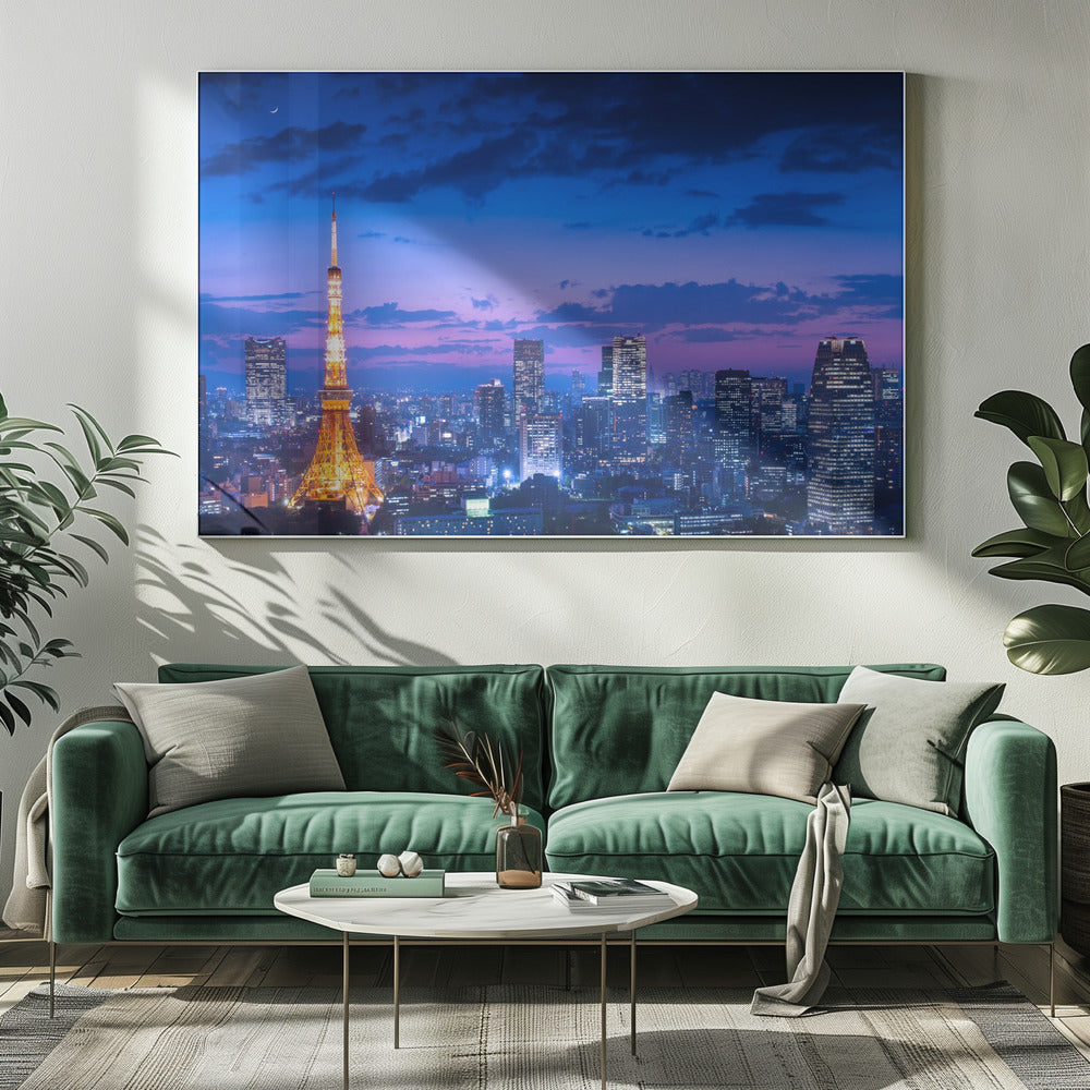 Tokio Nachtansicht | Leinwand
