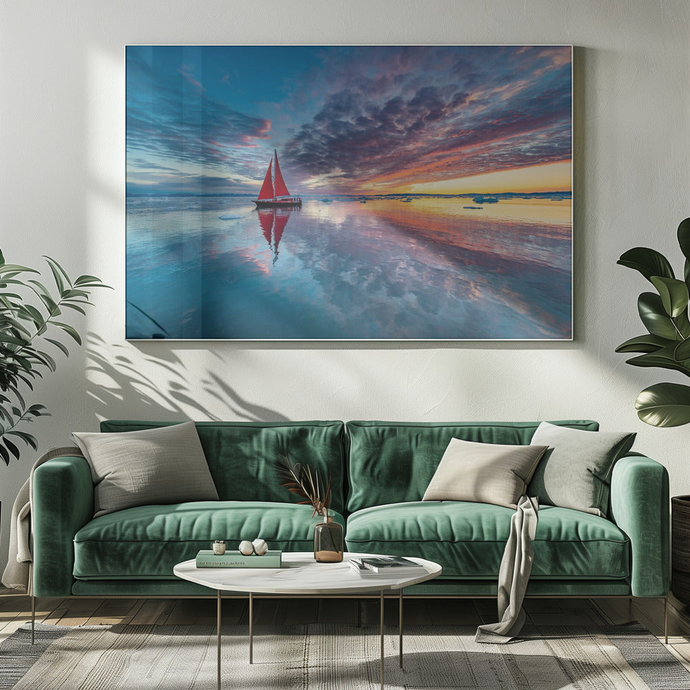 Grönland Feuerhimmel | Leinwand