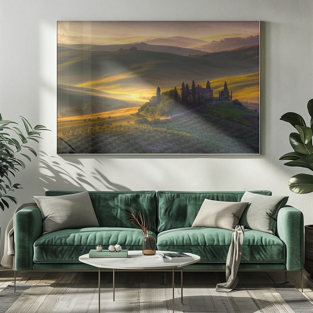 Von Grün und Gold | Leinwand