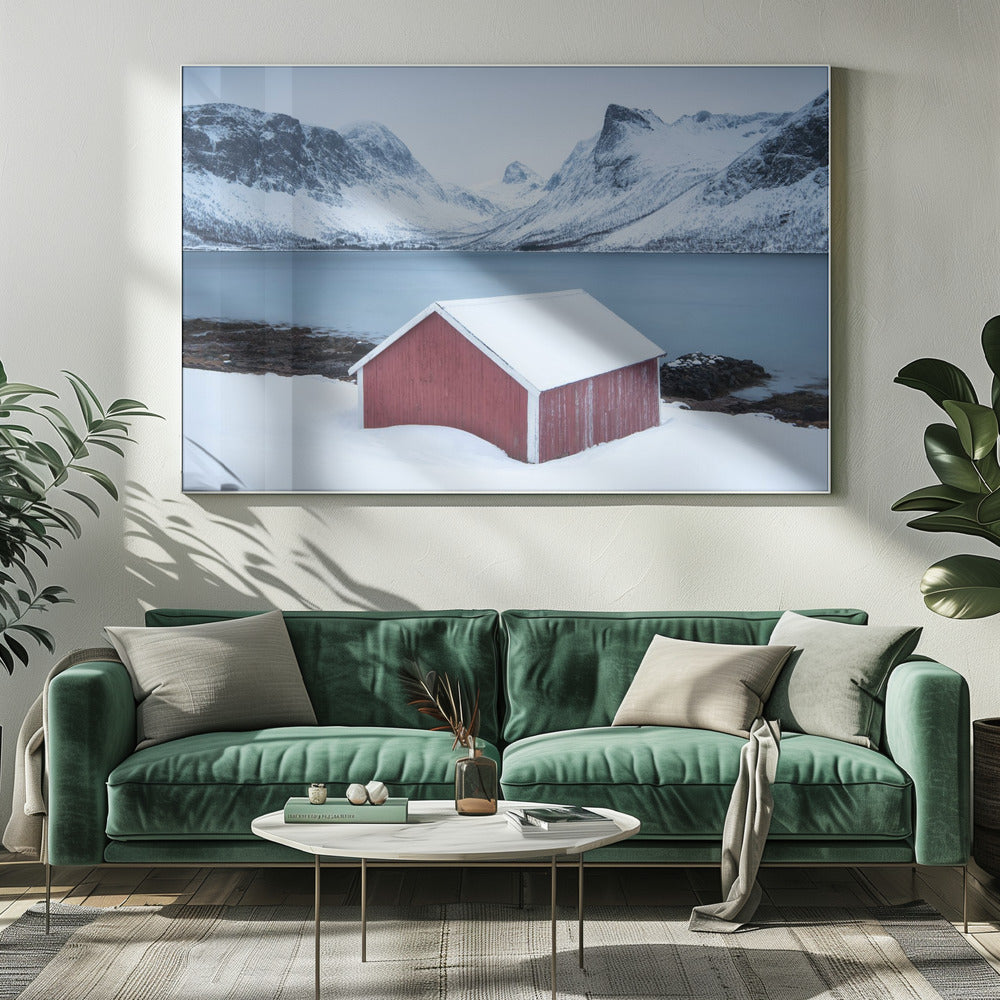 Rote Hütte | Leinwand