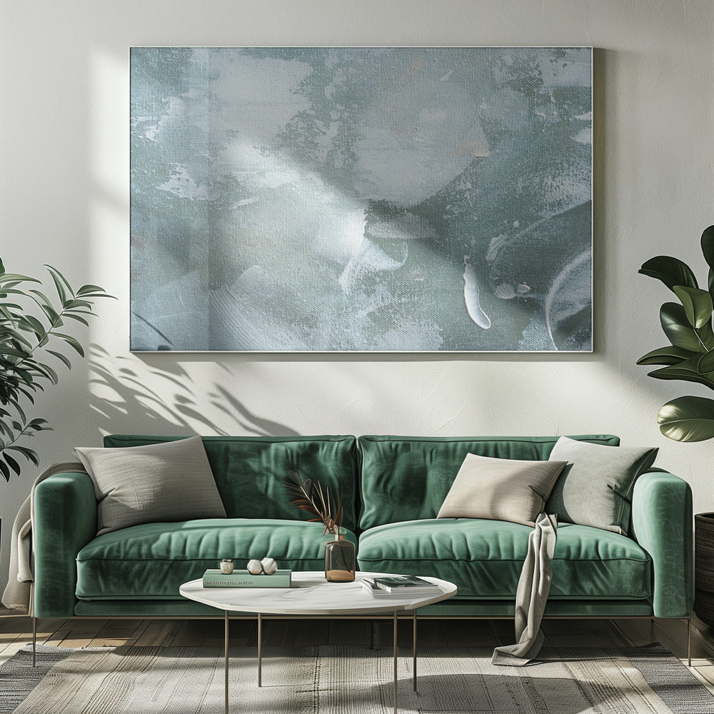 Grünes und weißes Acryl | Leinwand
