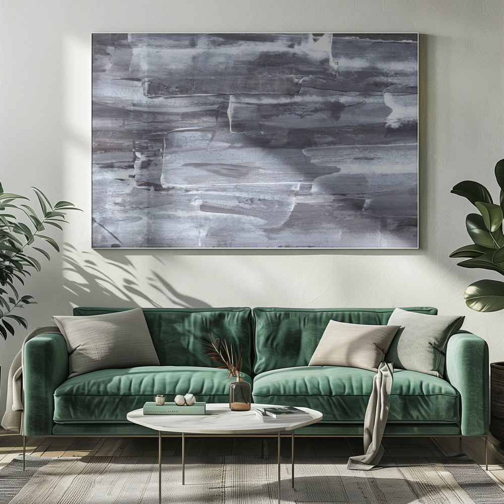 Monochromes Treibholz | Leinwand