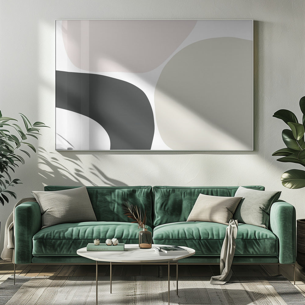 Ruhige Formen fließen | Leinwand
