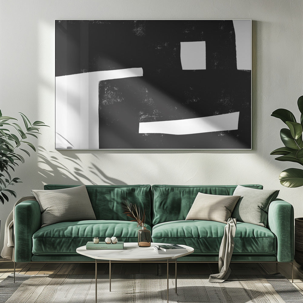 Monochrome Geometrie | Leinwand
