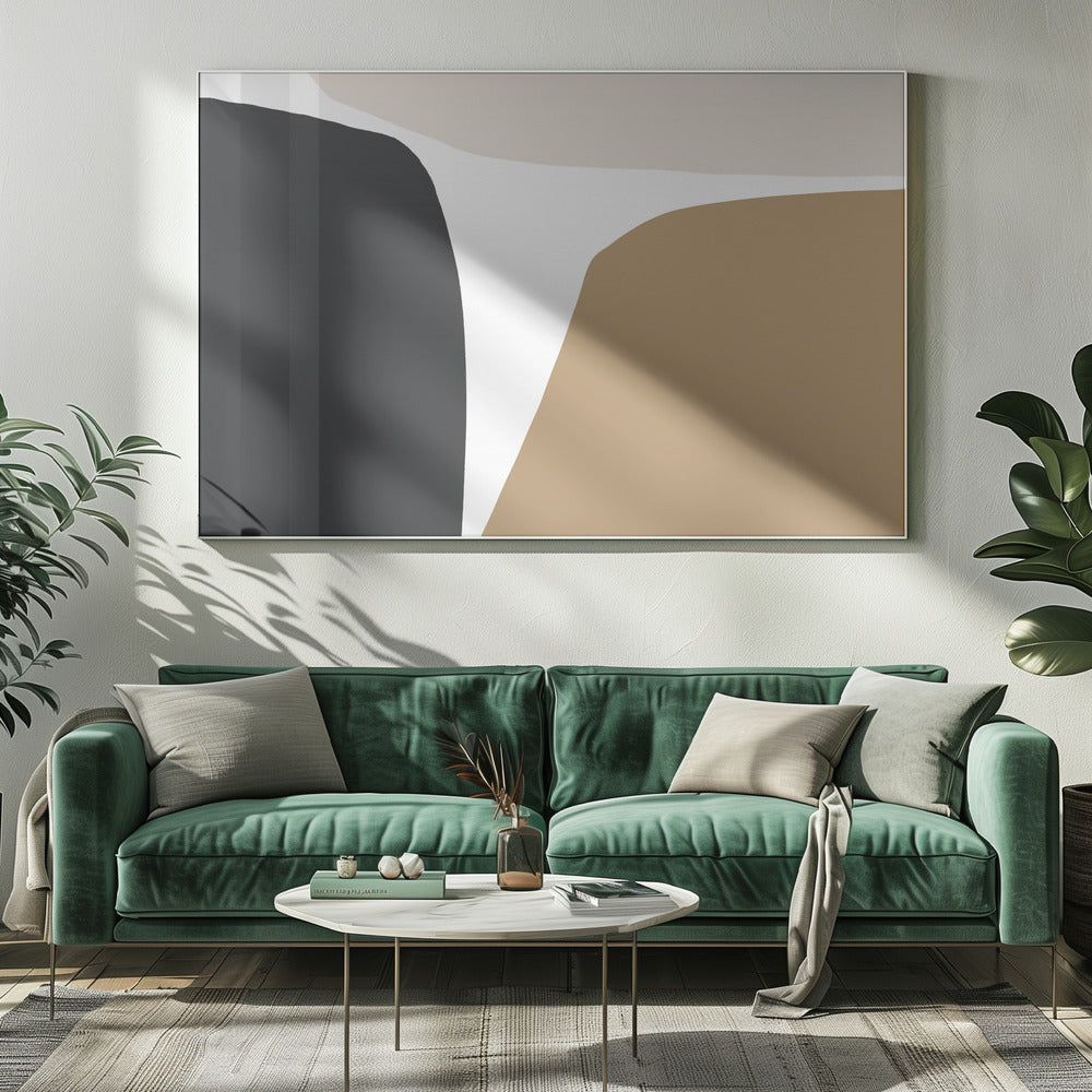 Geometric Shapes in Neutral Tones | Canvas
