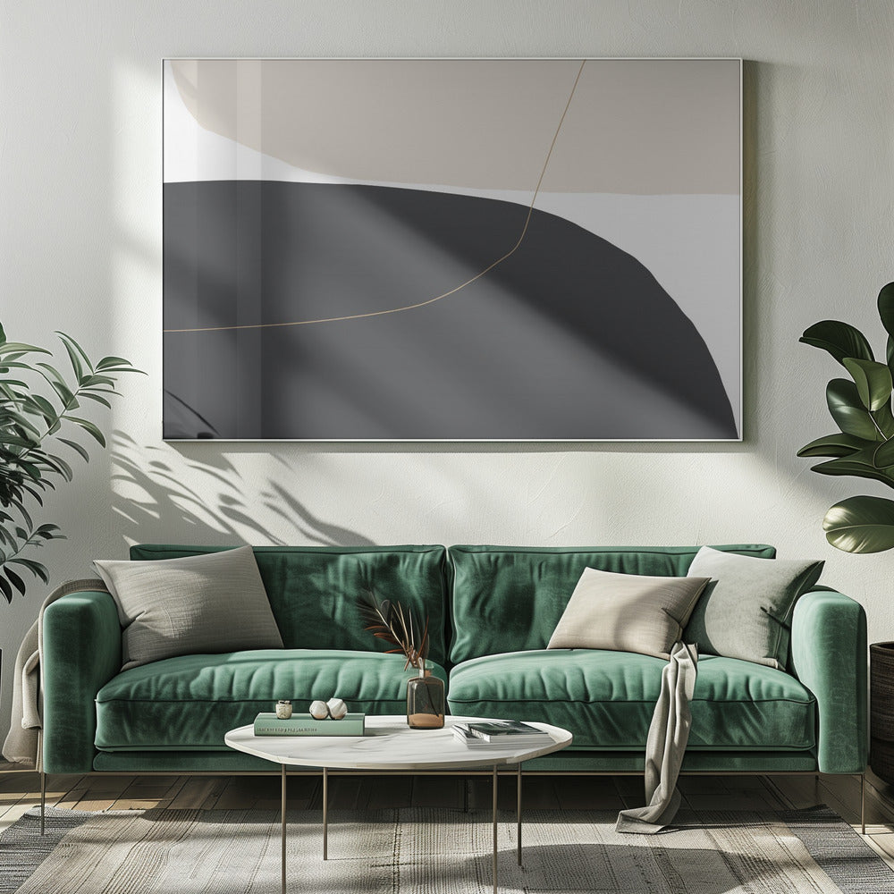 Gebogene Trennwand | Leinwand