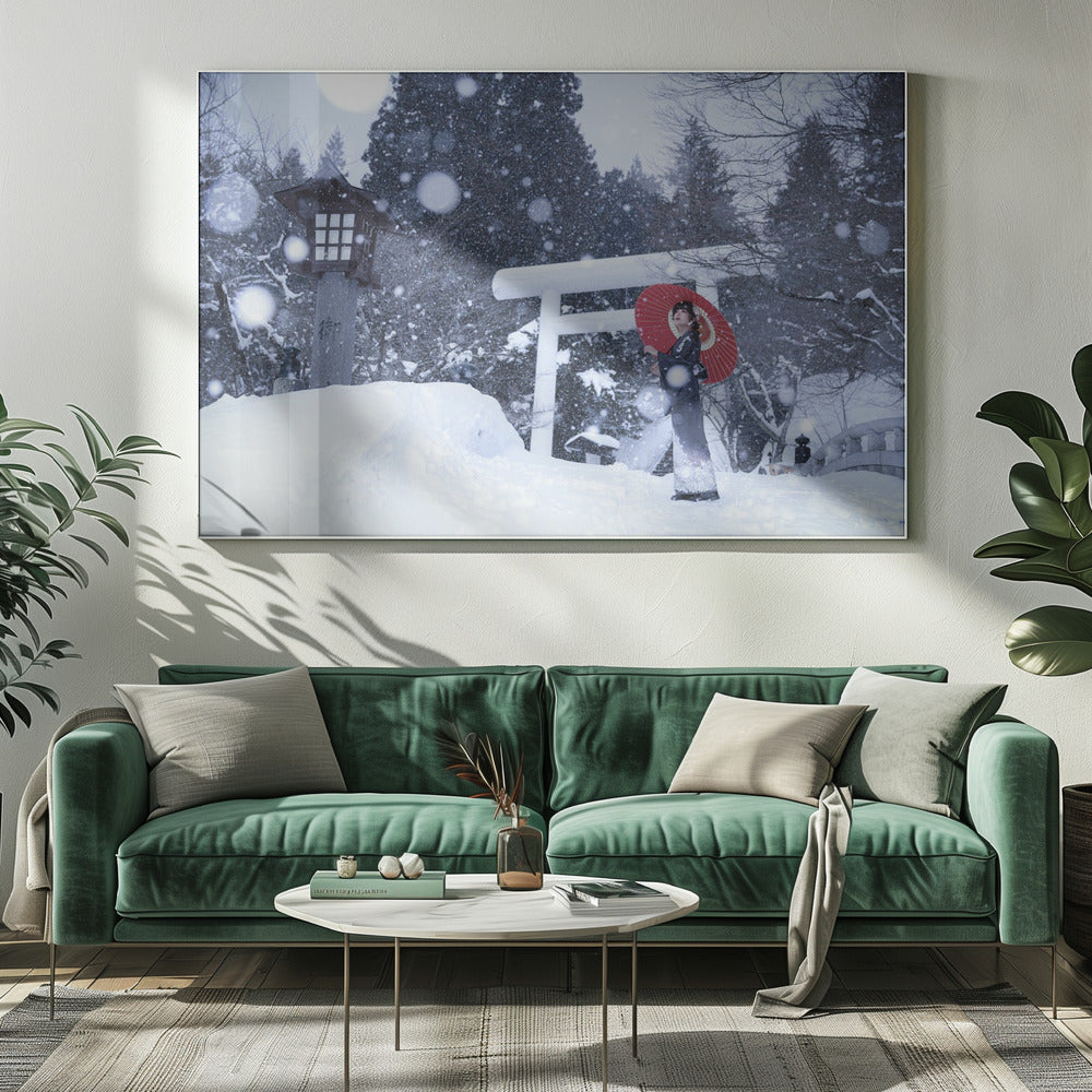 Winterschrein in Japan | Leinwand