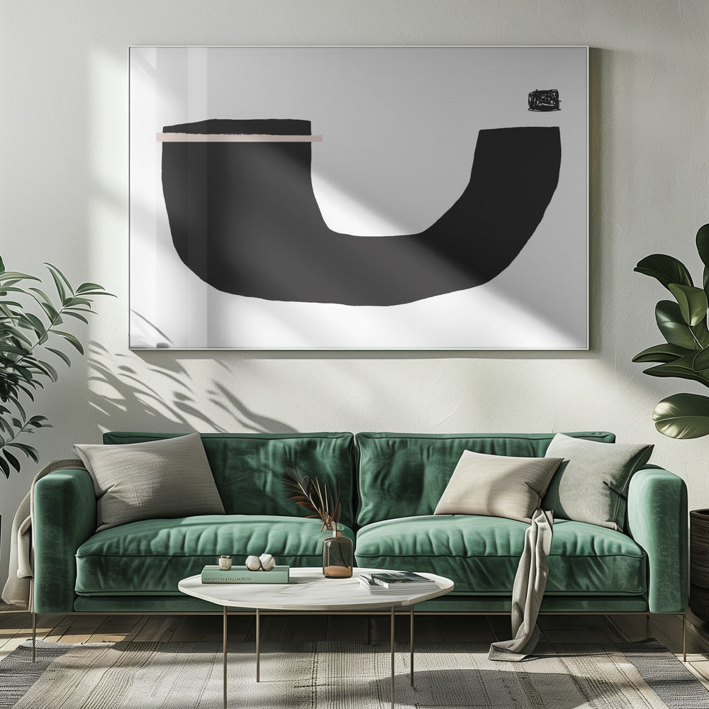 Schwarze geometrische Formen | Leinwand