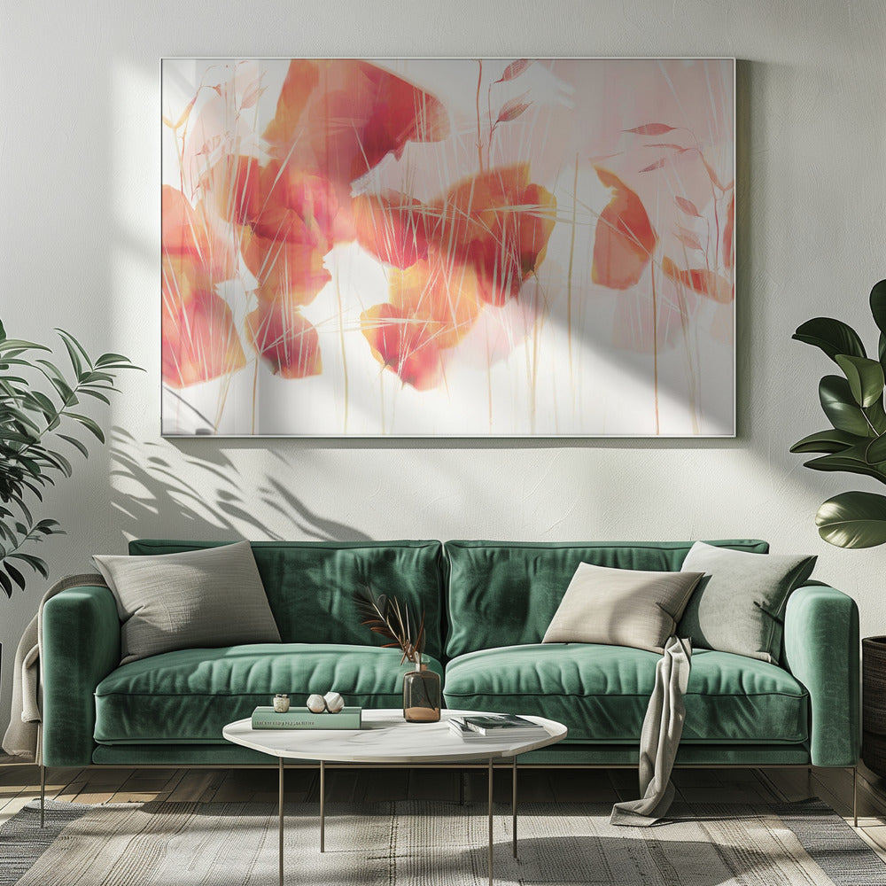 Moderne Mohnblumen | Leinwand