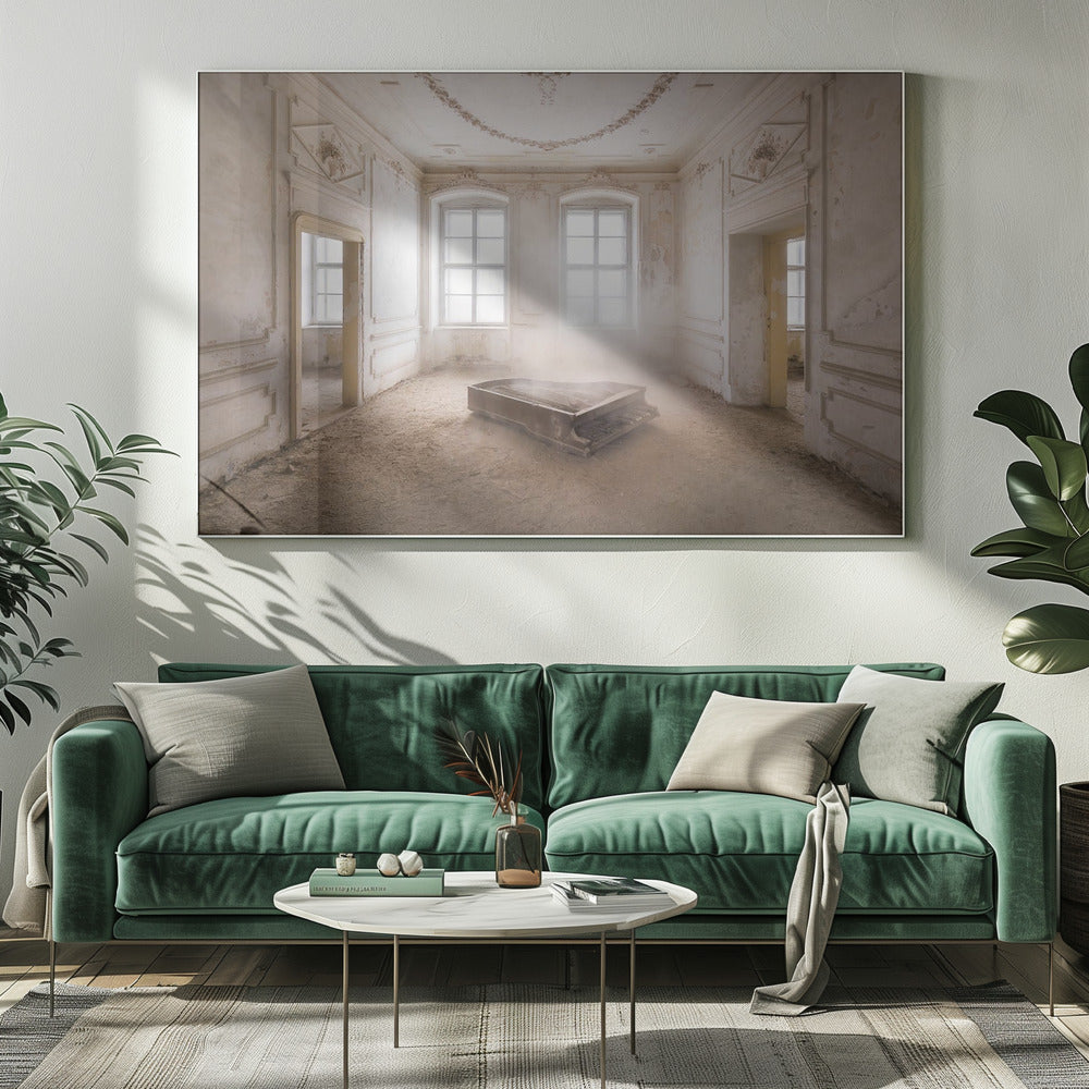 Abandoned Piano in the Dust | Canvas