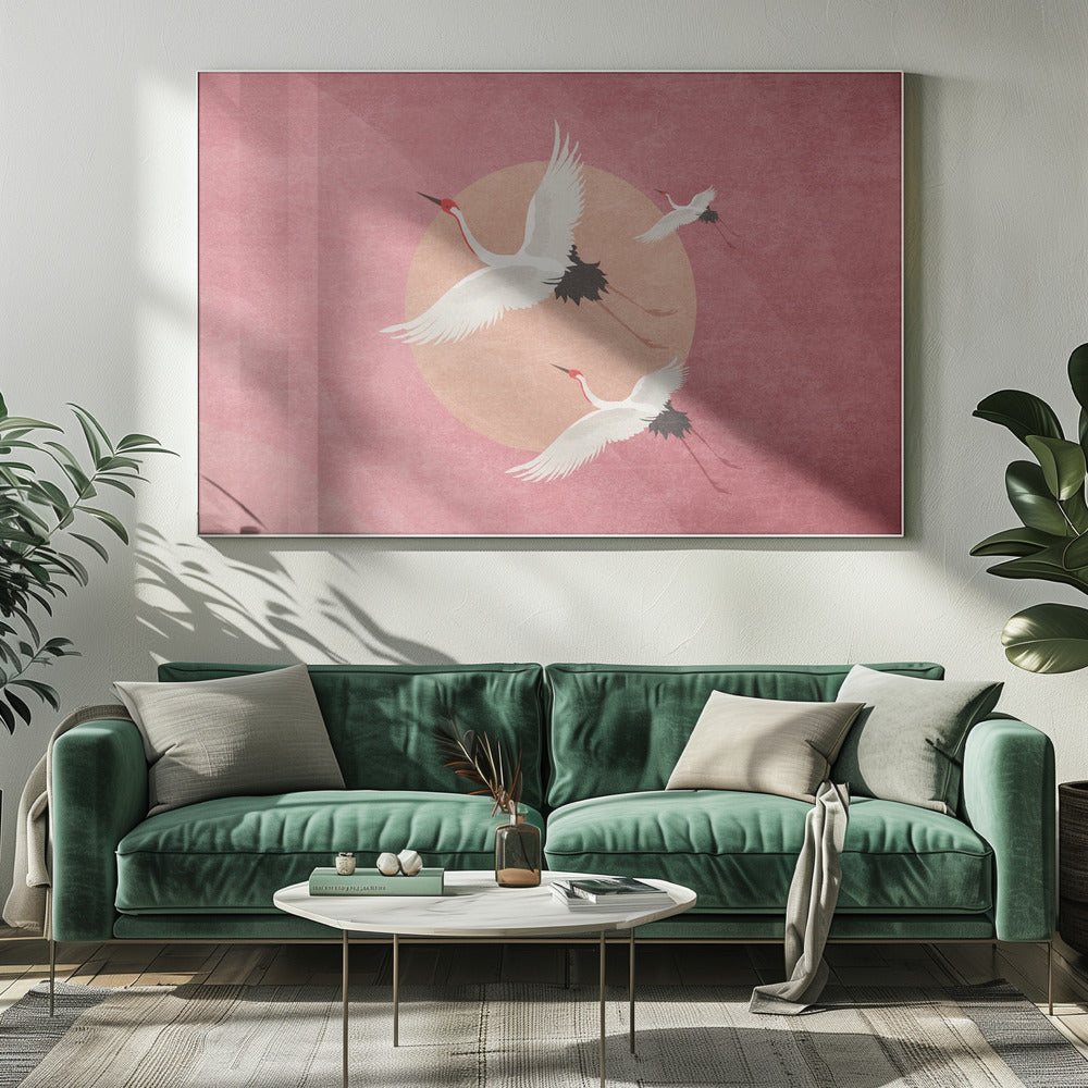 Purpurner Himmel steigt auf | Leinwand
