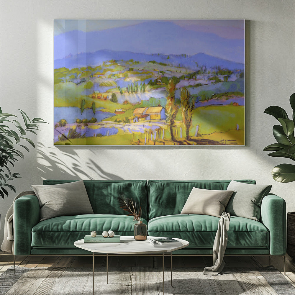 Goldene Tallandschaft | Leinwand