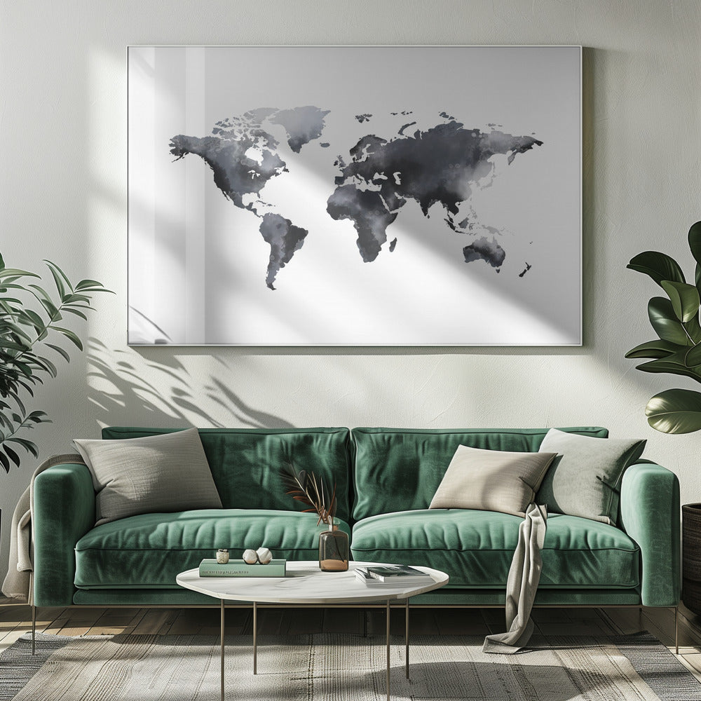 Traumhafte Weltkarte | Leinwand