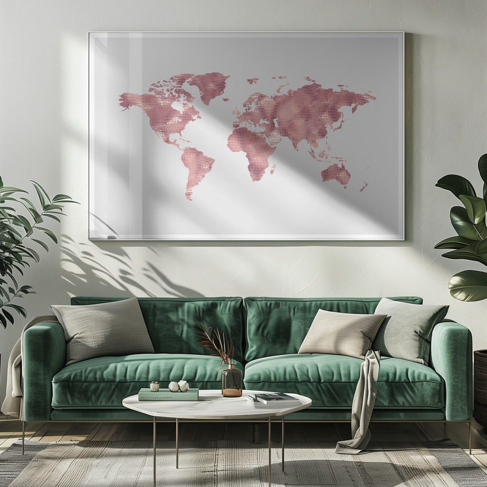 Roségoldene Welt | Leinwand