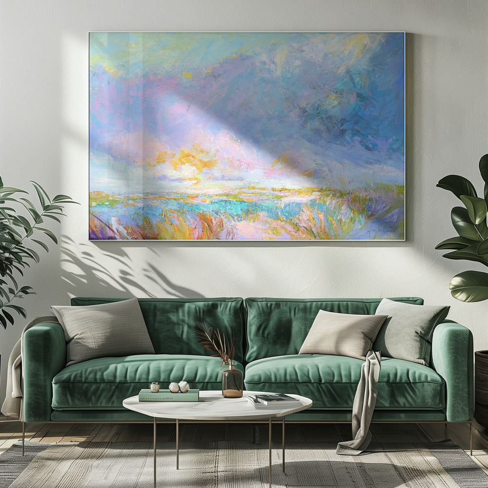 Pastell Horizon Glow | Leinwand
