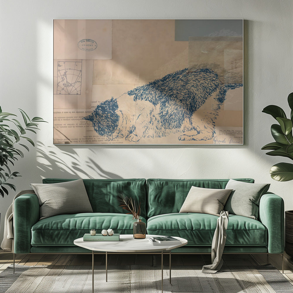 Neugierige Katzencollage | Leinwand