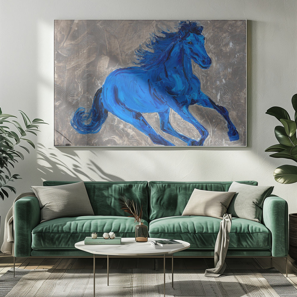 Blaues Pferd | Leinwand
