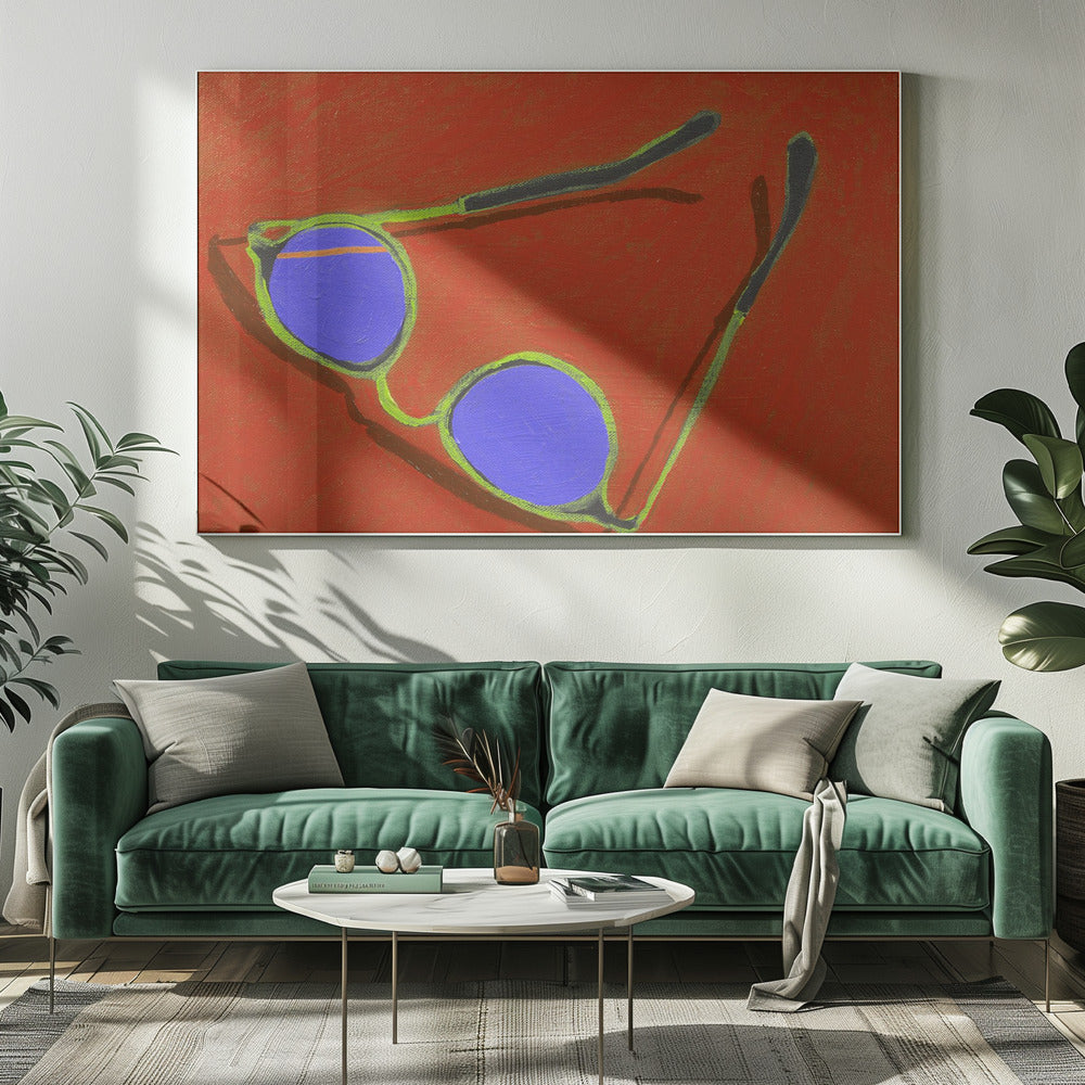Sunglasses On Red | Canvas