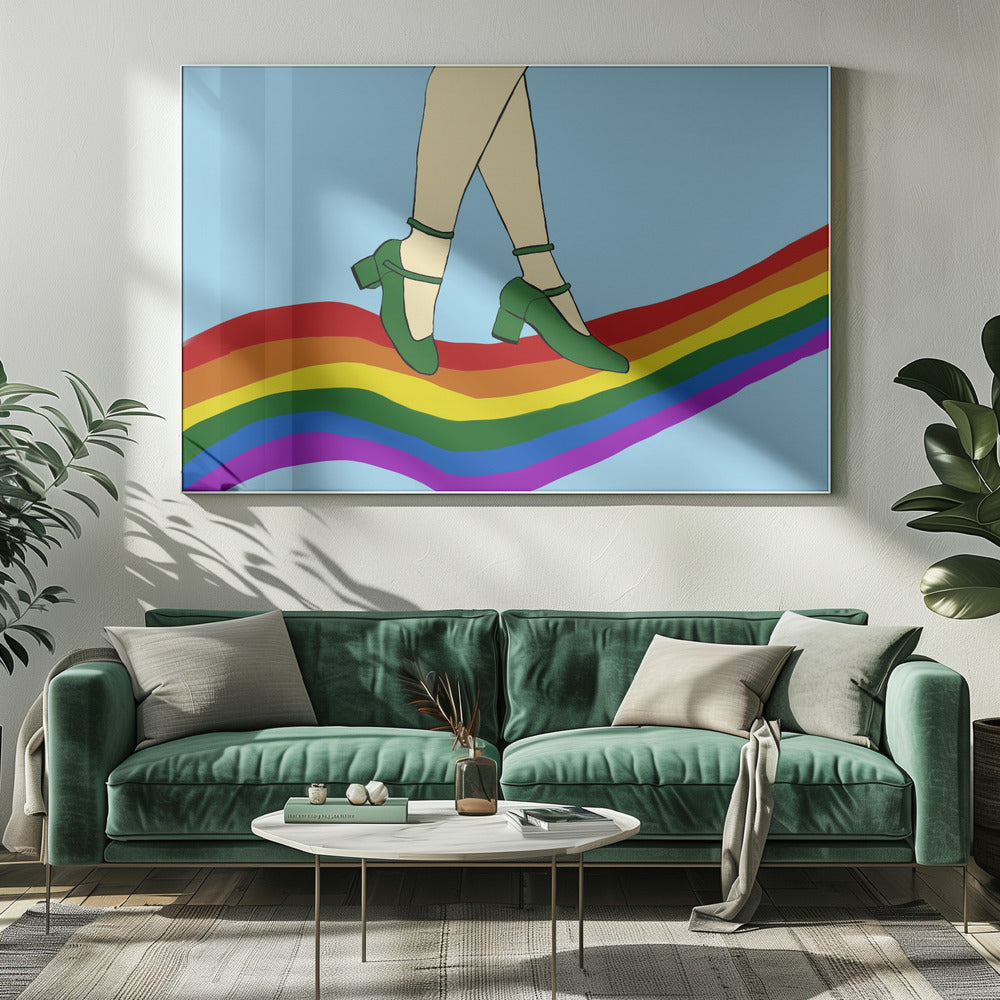 Regenbogenspaziergang | Leinwand