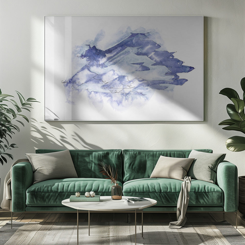 Kampfjet Study (indigo 4) | Canvas