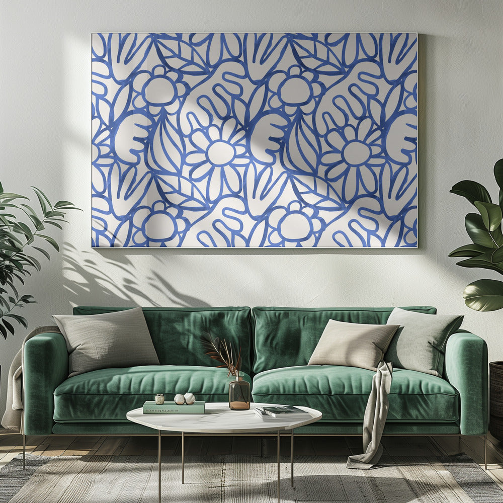 Florales Harmonie-Labyrinth | Leinwand