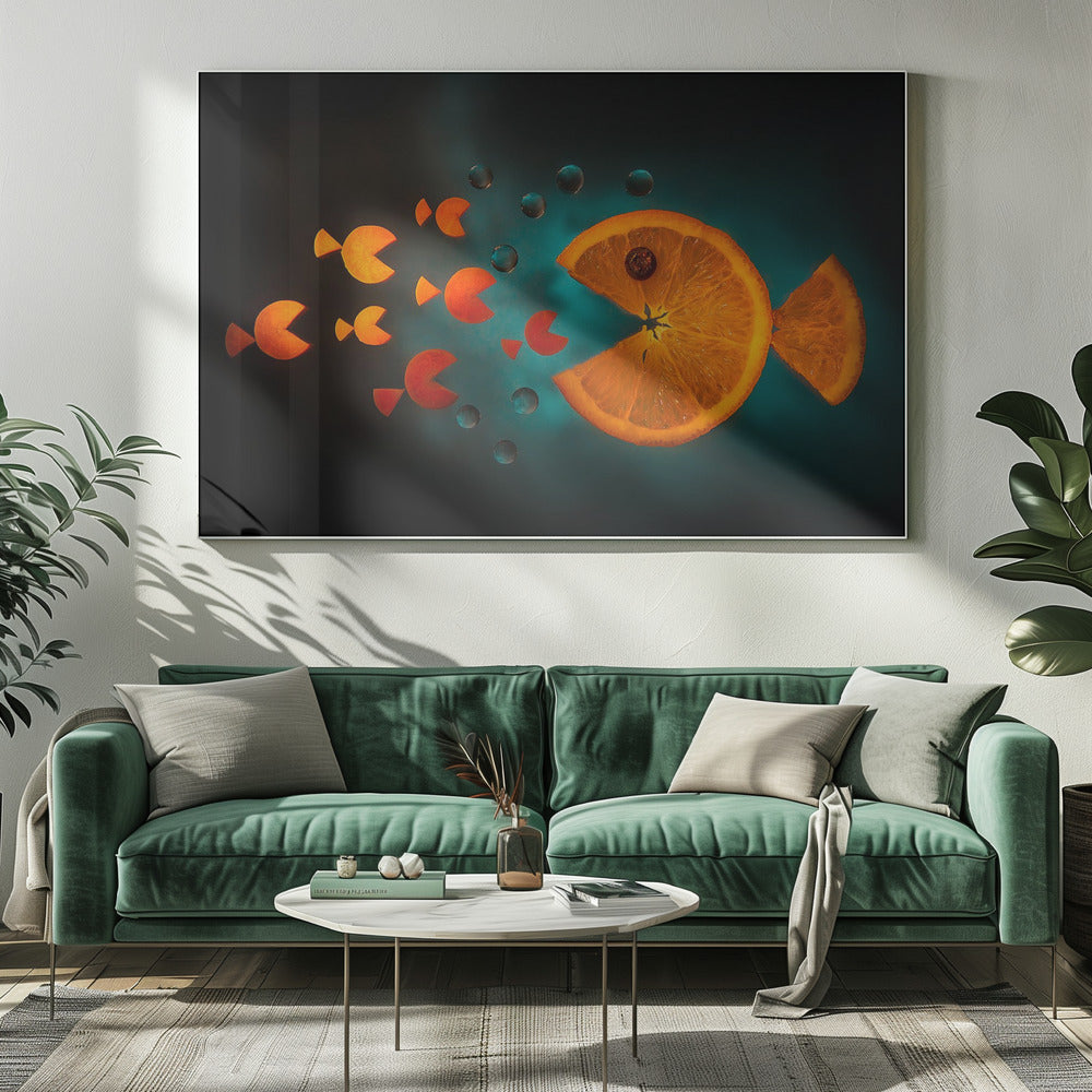 Oranger Fisch | Leinwand