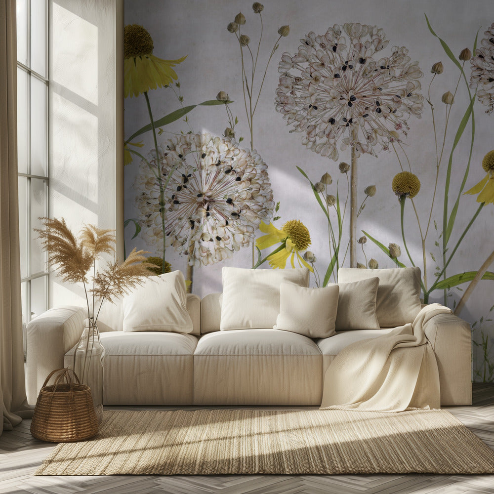 Allium und Helenium | Tapete