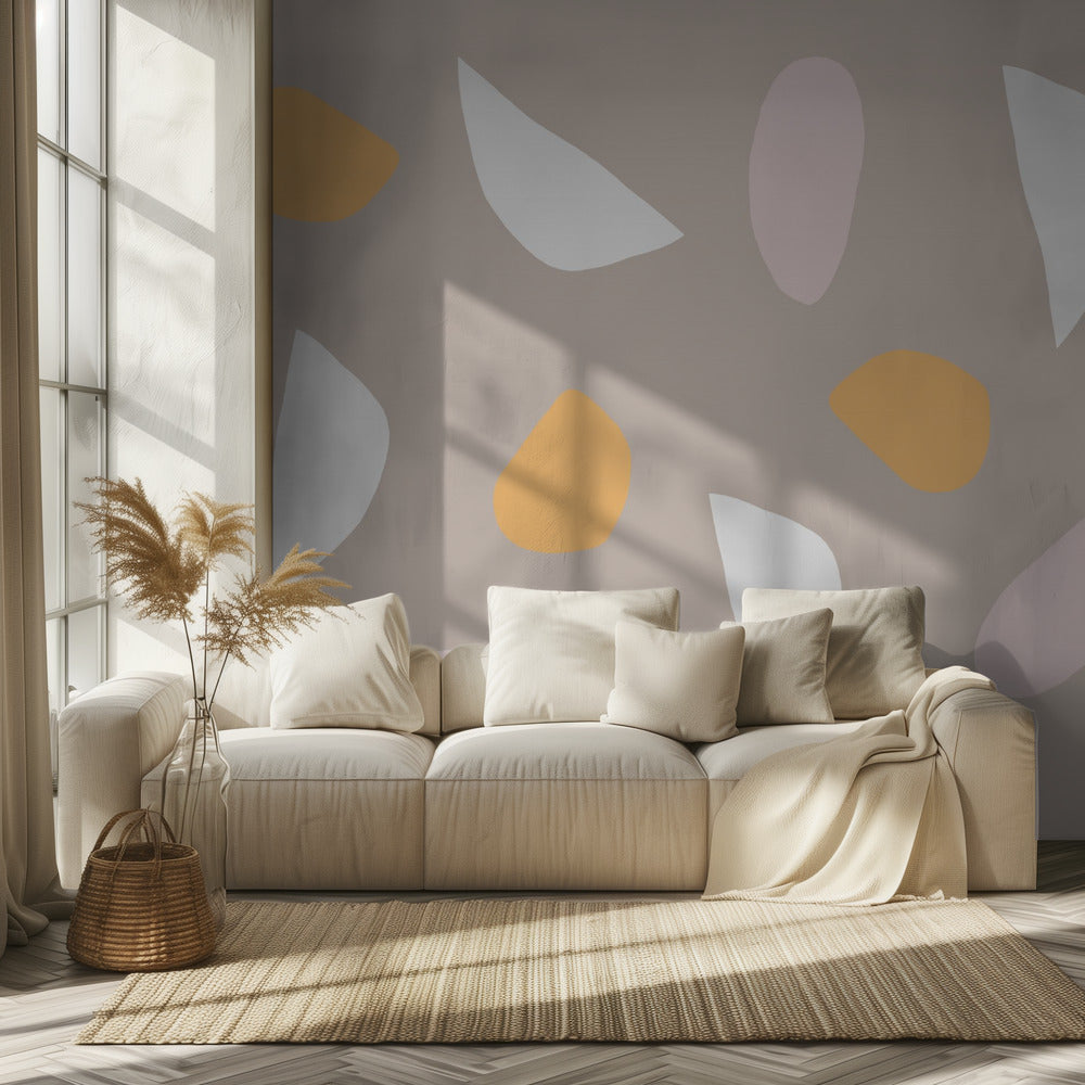Minimalistische Pastellformen | Tapete