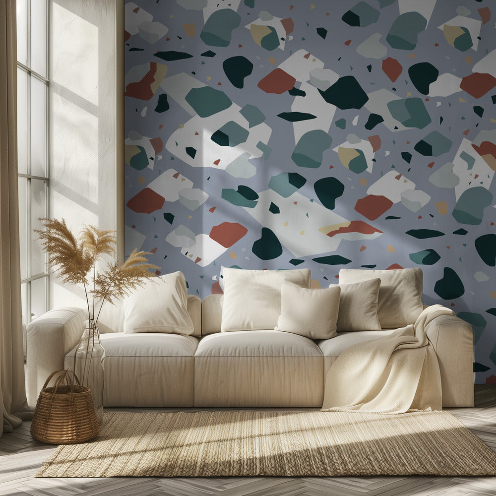 Terrazzo_Blau | Tapete