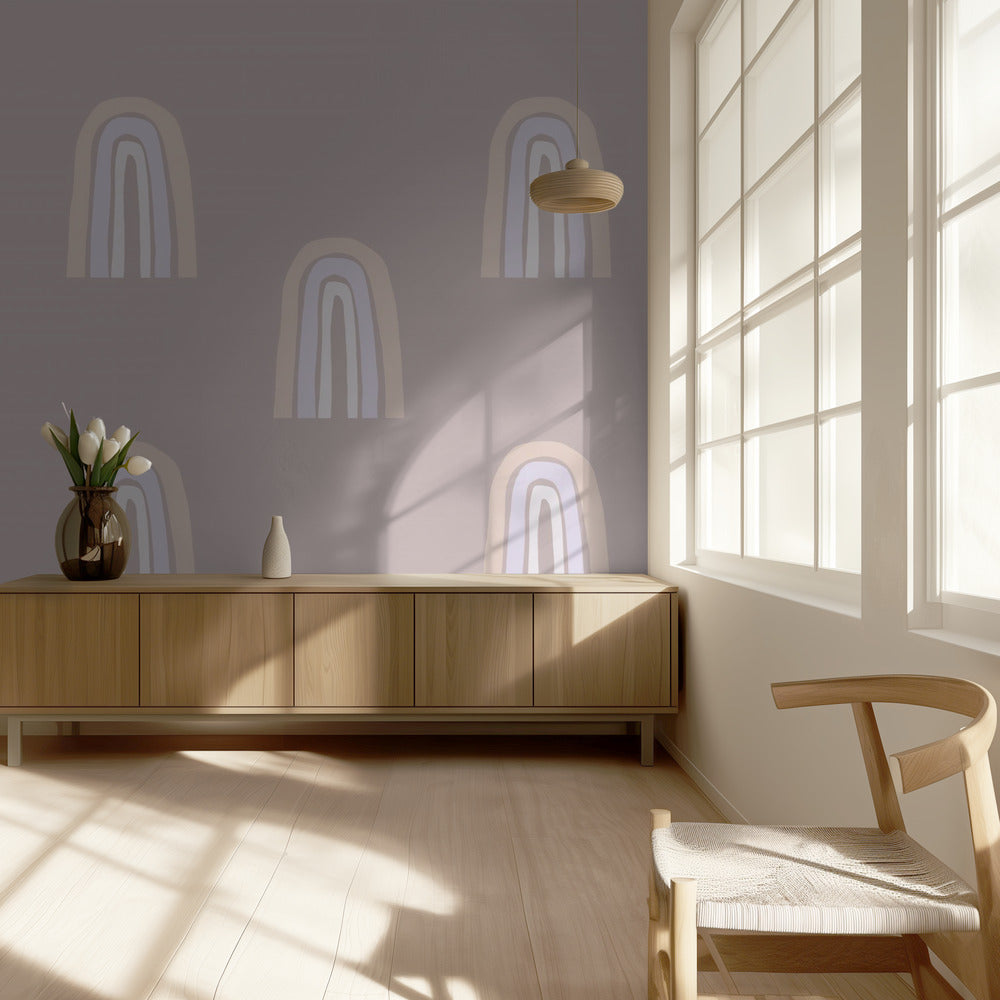 Pastellfarbenes Bogenmuster | Tapete