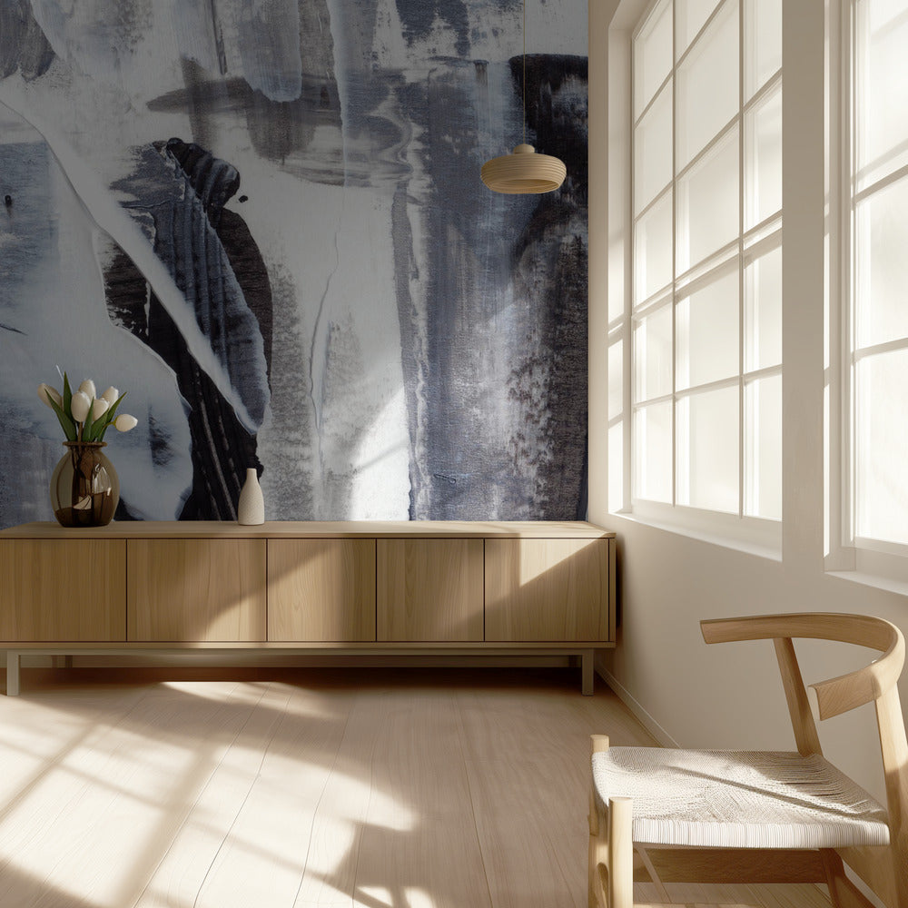 Monochrome Pinselstriche | Tapete