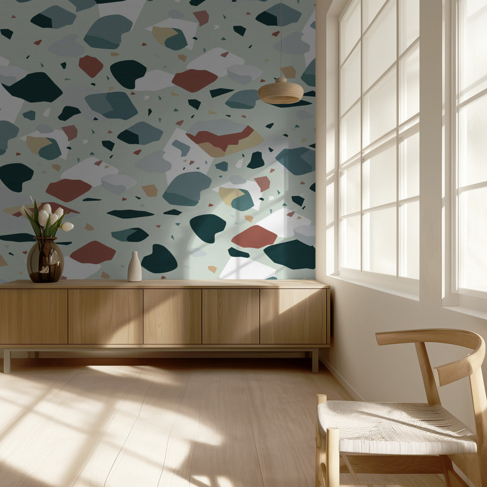 Terrazzo_Hellgrün | Tapete