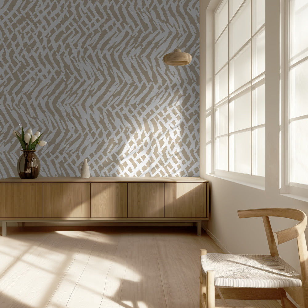 Marks Organic Stripes Texture Beige I | Tapete