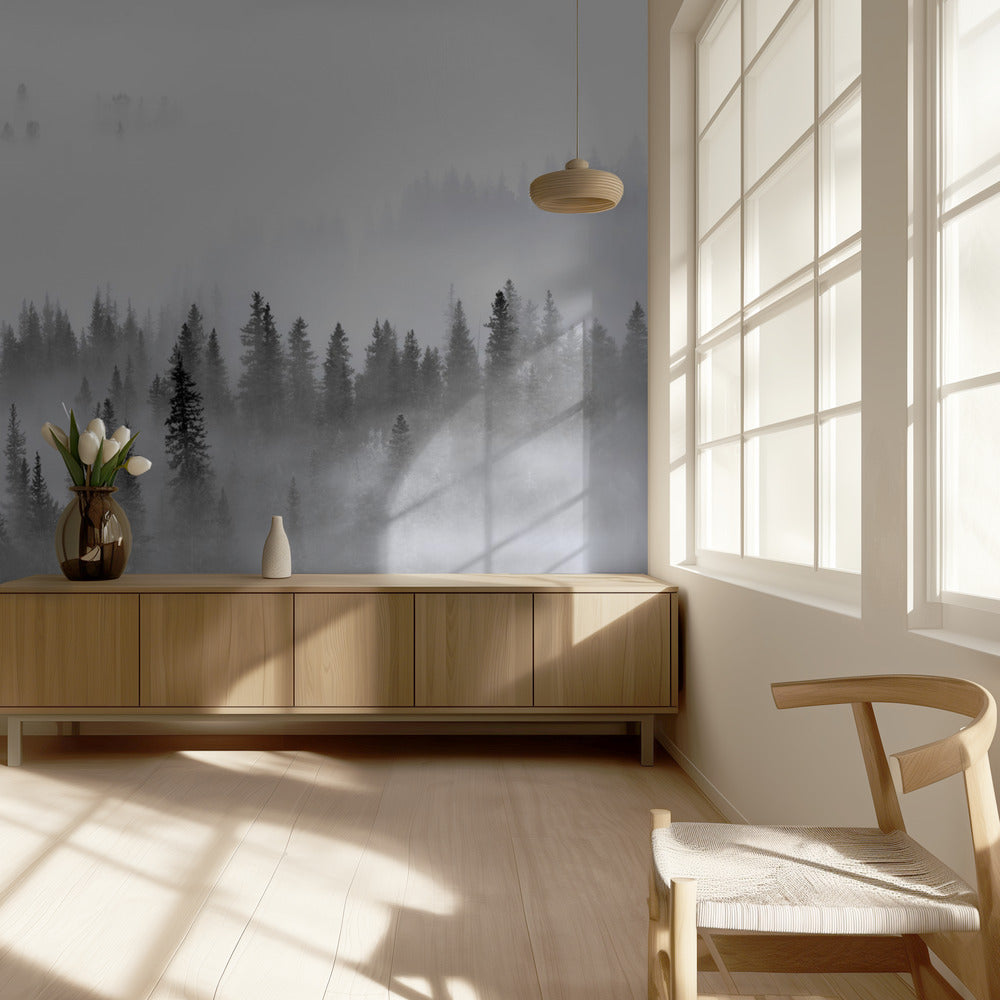 Nebliger Wald | Tapete