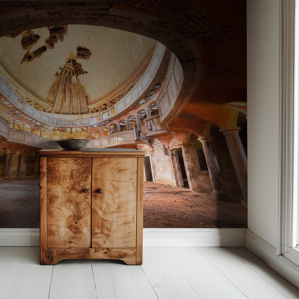 Runde Kapelle im Verfall | Tapete