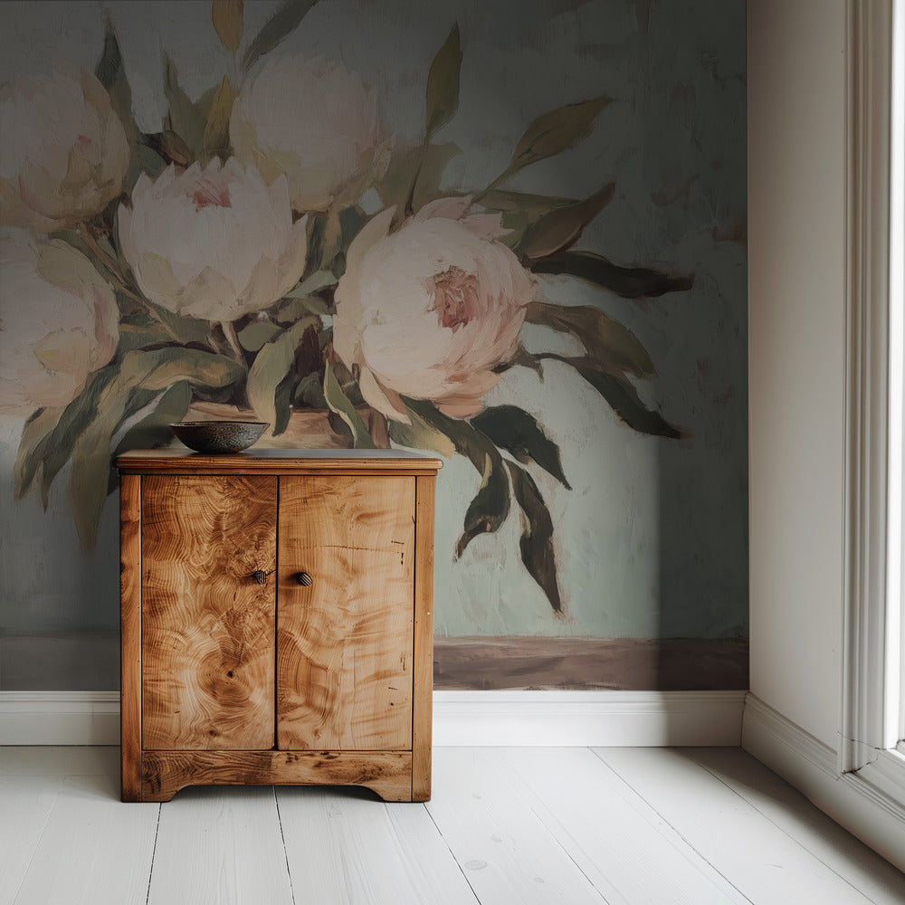 Pfingstrosen Blumen Stillleben | Tapete