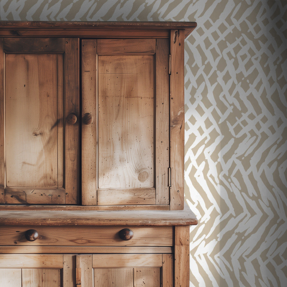 Marks Organic Stripes Texture Beige I | Tapete