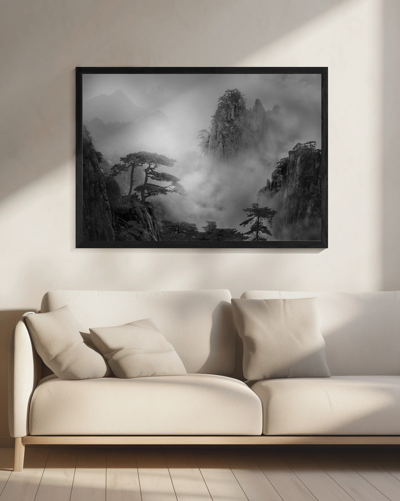 Huang Shan Im Nebel | Leinwand