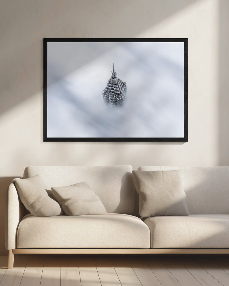 Shanghai Jinmao Tower in Wolken | Leinwand