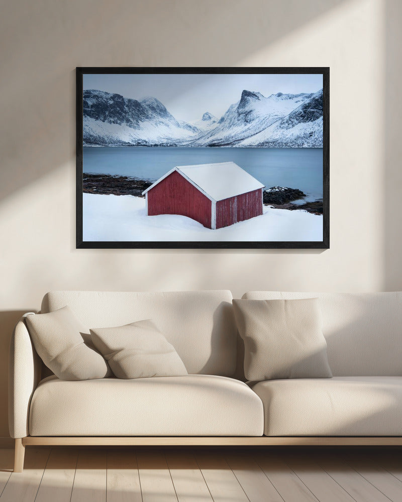 Rote Hütte | Leinwand
