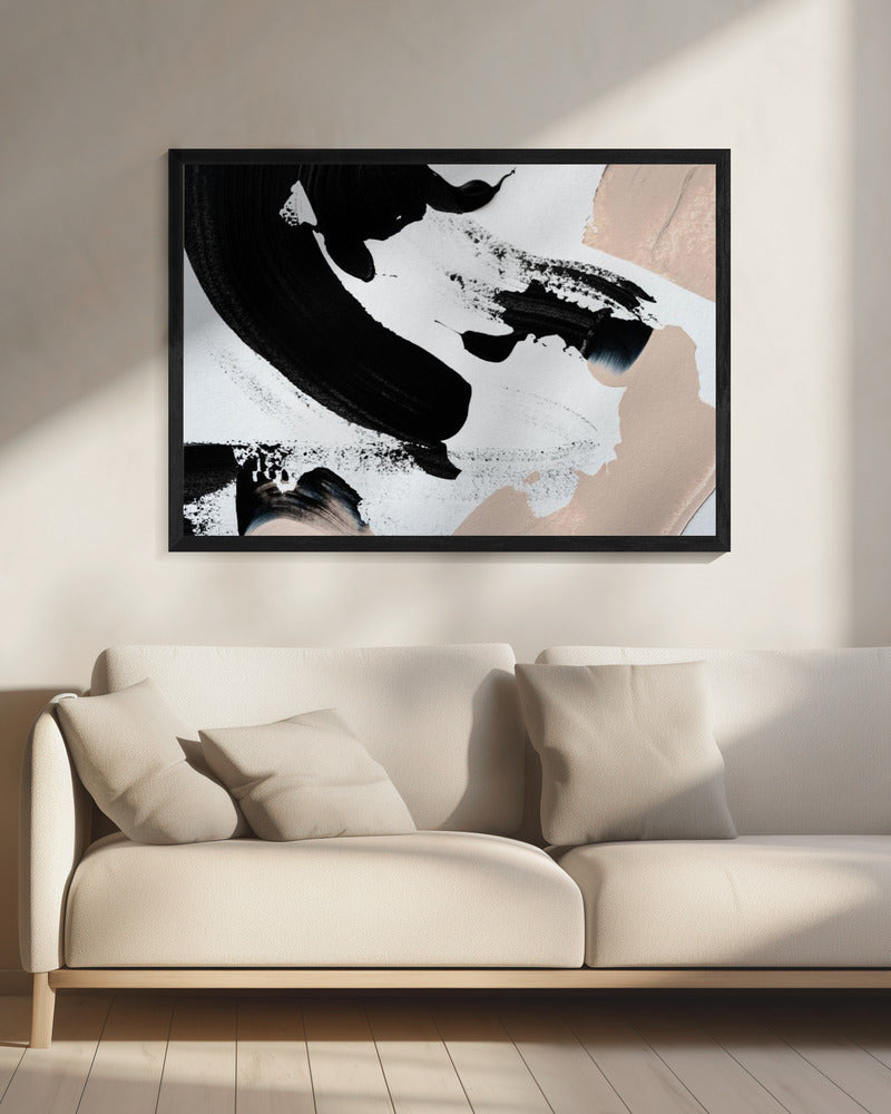 Schwarz und Nude | Leinwand