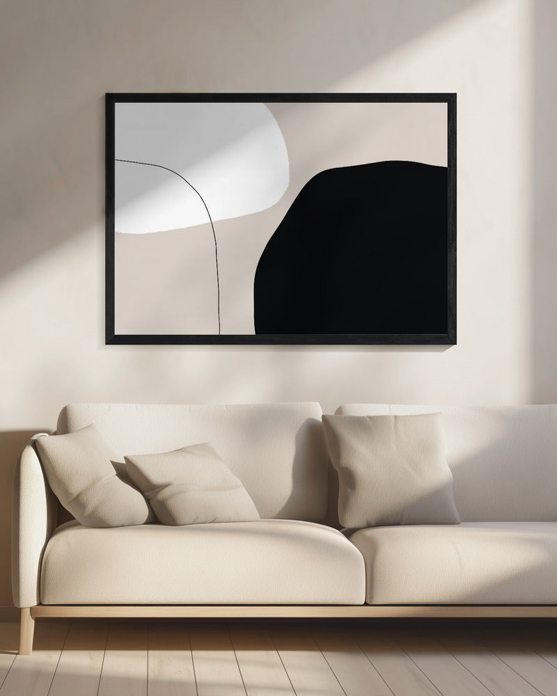 Schwarz-Weiß-Formen | Leinwand
