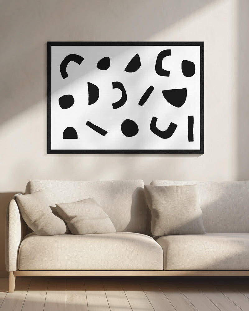 Schwarze geometrische Formen | Leinwand