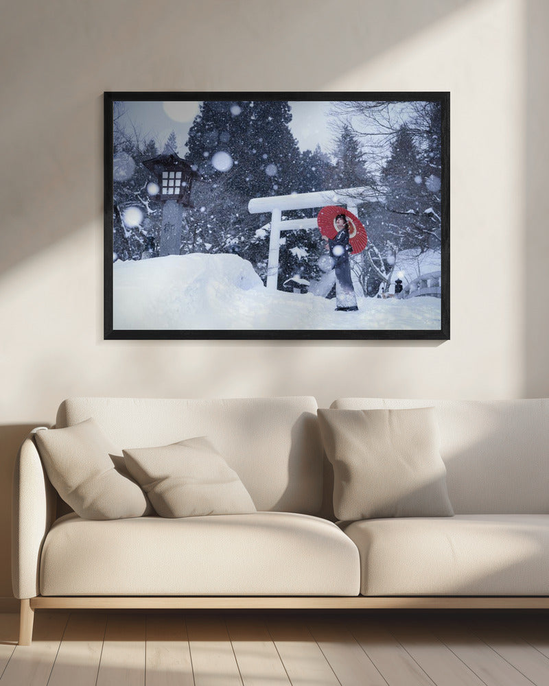 Winterschrein in Japan | Leinwand
