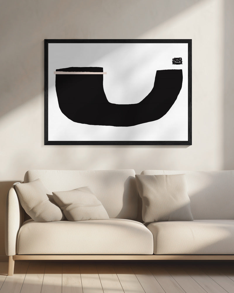 Schwarze geometrische Formen | Leinwand