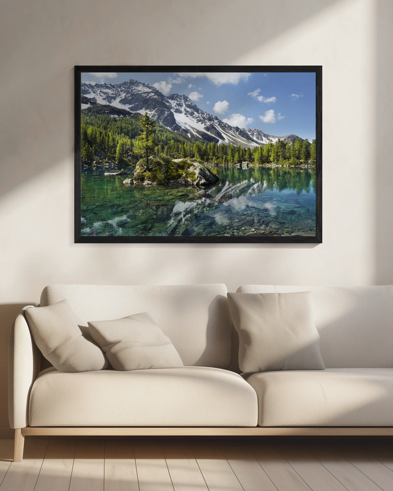 Grüner Bergsee | Leinwand