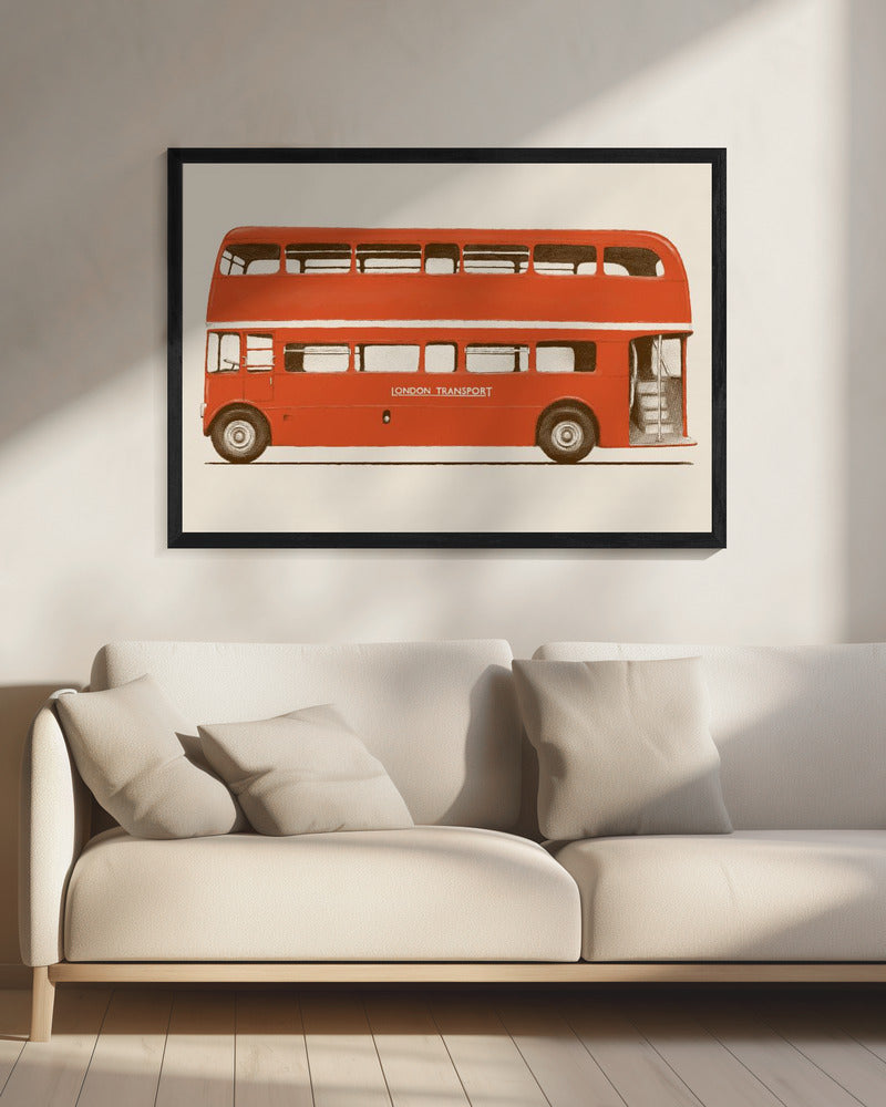 Roter englischer Bus | Leinwand