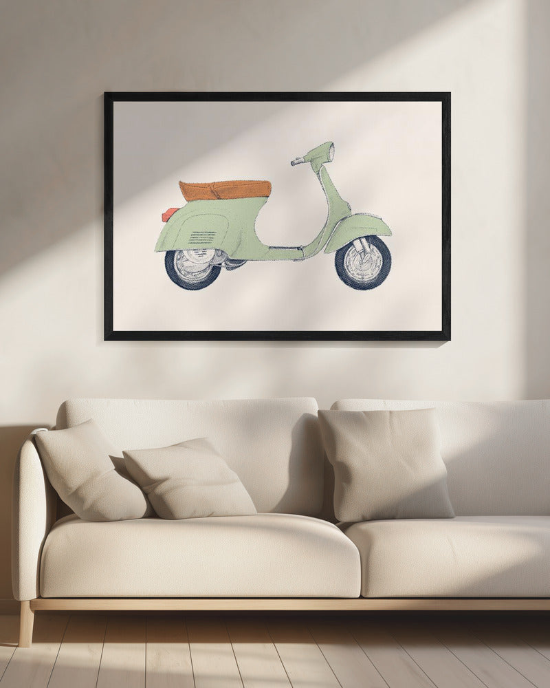 Vespa-Druck | Leinwand