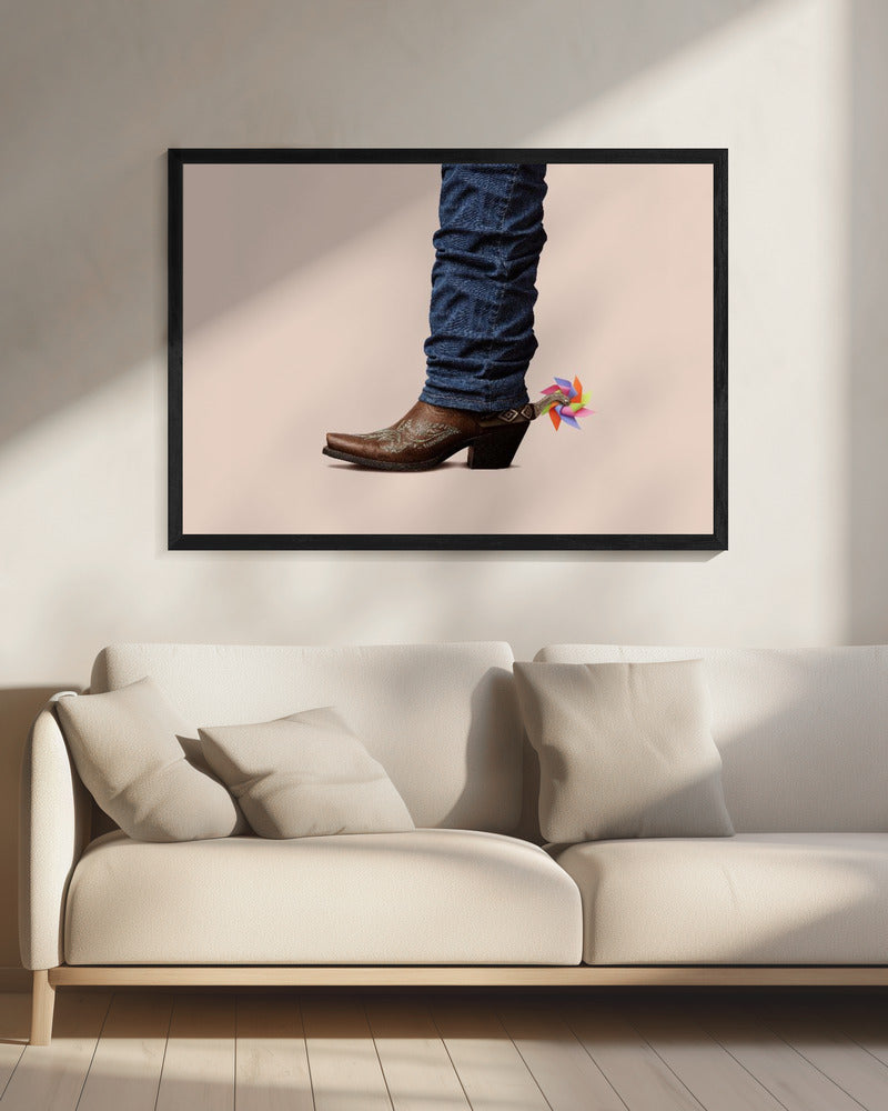 Nicht ernst gemeinter Cowboy | Leinwand