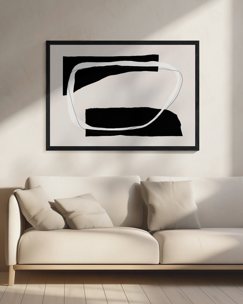Monochromer Fluss | Leinwand